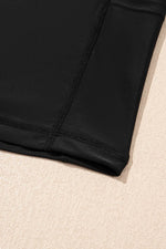 Load image into Gallery viewer, Black High Waisted Drawstring 2-in-1 Side Pocket Color Block Bikini Shorts - Fashion Queen - 27