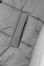 Load image into Gallery viewer, Black Hooded Long Quilted Vest Coat - Fashion Queen - 28