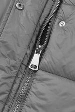 Load image into Gallery viewer, Black Hooded Long Quilted Vest Coat - Fashion Queen - 29