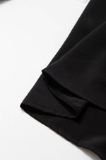 Load image into Gallery viewer, Black Keyhole Neckline Floral Lace Raglan Sleeve Blouse - Fashion Queen - 10