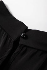 Load image into Gallery viewer, Black Keyhole Neckline Floral Lace Raglan Sleeve Blouse - Fashion Queen - 9