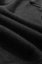 Load image into Gallery viewer, Black Lantern Sleeve V Neck Knot Back Sweater - Fashion Queen - 15