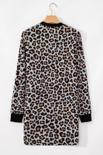 Load image into Gallery viewer, Black Leopard Patched Pocket Open Front Cardigan - Fashion Queen - 14