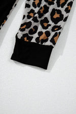 Load image into Gallery viewer, Black Leopard Patched Pocket Open Front Cardigan - Fashion Queen - 17