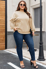 Load image into Gallery viewer, Black Loose Patchwork Crewneck Plus Size Sweatshirt - Fashion Queen - 23