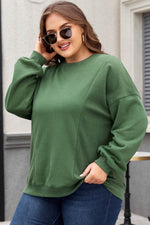 Load image into Gallery viewer, Black Loose Patchwork Crewneck Plus Size Sweatshirt - Fashion Queen - 9