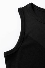Load image into Gallery viewer, Black Mesh Patchwork Sleeveless Bodysuit - Fashion Queen - 8