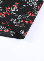 Load image into Gallery viewer, Black Multicolor Floral Ruffled Crop Top and Maxi Skirt Set - Fashion Queen - 15