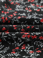 Load image into Gallery viewer, Black Multicolor Floral Ruffled Crop Top and Maxi Skirt Set - Fashion Queen - 16