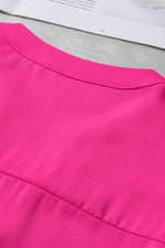 Load image into Gallery viewer, Black Notched Neck Ruffle Sleeve Blouse - Fashion Queen - 27