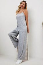 Load image into Gallery viewer, Black Patch Pockets Spaghetti Strap Wide Leg Jumpsuit - Fashion Queen - 20