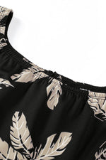 Load image into Gallery viewer, Black Pattern Print Off Shoulder Slit Bodycon Midi Dress - Fashion Queen - 11