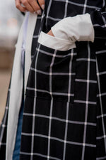 Load image into Gallery viewer, Black Plaid Colorblock Edge Open Cardigan with Pocket - Fashion Queen - 5