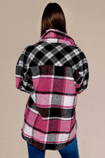 Load image into Gallery viewer, Black Plaid Colorblock Loose Shacket - Fashion Queen - 2
