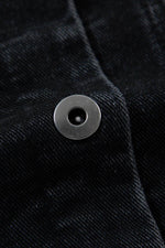 Load image into Gallery viewer, Black Plaid Sleeve Frayed Hem Hooded Denim Jacket - Fashion Queen - 20