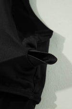 Load image into Gallery viewer, Black Pleated Mesh One Shoulder Bikini Top and Skirts Set - Fashion Queen - 19