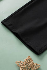 Load image into Gallery viewer, Black Plus Size Frill High Waist Pocketed Soft Pants - Fashion Queen - 13