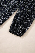 Load image into Gallery viewer, Black Plus Size Leopard Print Notch V Neck Blouse - Fashion Queen - 15