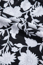 Load image into Gallery viewer, Black Plus Size Printed Square Neck Drawstring Ruffled Tankini Set - Fashion Queen - 20