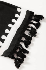 Load image into Gallery viewer, Black Plus Size Western Floral Print Fringed V Neck Dress - Fashion Queen - 6