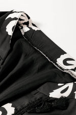 Load image into Gallery viewer, Black Plus Size Western Floral Print Fringed V Neck Dress - Fashion Queen - 7