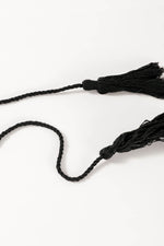 Load image into Gallery viewer, Black Plus Size Western Floral Print Fringed V Neck Dress - Fashion Queen - 8