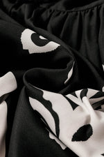 Load image into Gallery viewer, Black Plus Size Western Floral Print Fringed V Neck Dress - Fashion Queen - 9