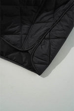 Load image into Gallery viewer, Black Quilted High Neck Button Up Pocket Vest Coat - Fashion Queen - 11