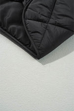 Load image into Gallery viewer, Black Quilted High Neck Button Up Pocket Vest Coat - Fashion Queen - 12