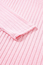 Load image into Gallery viewer, Black Ribbed Knit V Neck Slouchy Two-piece Outfit - Fashion Queen - 29