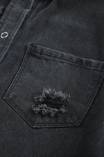 Load image into Gallery viewer, Black Ripped Denim Jacket - Fashion Queen - 11