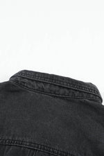Load image into Gallery viewer, Black Ripped Denim Jacket - Fashion Queen - 14
