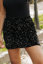 Load image into Gallery viewer, Black Sequin Bodycon Mini Skirt - Fashion Queen - 10