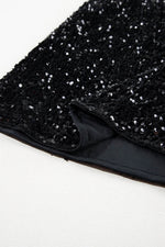 Load image into Gallery viewer, Black Sequin Bodycon Mini Skirt - Fashion Queen - 16
