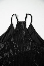 Load image into Gallery viewer, Black Sequin Racerback Tank - Fashion Queen - 10