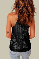 Load image into Gallery viewer, Black Sequin Racerback Tank - Fashion Queen - 2