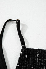 Load image into Gallery viewer, Black Sequin Racerback Tank - Fashion Queen - 9