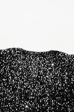 Load image into Gallery viewer, Black Sequined Open Front Cropped Jacket - Fashion Queen - 14