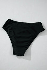 Load image into Gallery viewer, Black Sheer Mesh Edged Halter V Neck Push Up Bikini - Fashion Queen - 9