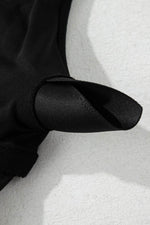 Load image into Gallery viewer, Black Side Tied Waist Square Neck Adjustable Straps A-line One Piece Swim Dress - Fashion Queen - 22