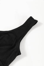 Load image into Gallery viewer, Black Sleeveless Scoop Neck Flared Split Midi Dress - Fashion Queen - 15