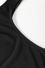 Load image into Gallery viewer, Black Sleeveless Scoop Neck Flared Split Midi Dress - Fashion Queen - 17