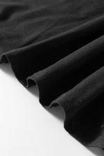 Load image into Gallery viewer, Black Solid Color Round Neck Basic Tunic T Shirt - Fashion Queen - 15