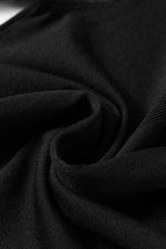 Load image into Gallery viewer, Black Solid Color Slim Fit Lightweight Crew Neck Sweater - Fashion Queen - 10