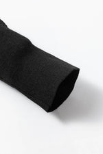 Load image into Gallery viewer, Black Solid Color Slim Fit Lightweight Crew Neck Sweater - Fashion Queen - 7