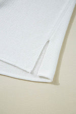 Load image into Gallery viewer, Black Solid Color Sweater Tee with Side Slits - Fashion Queen - 22