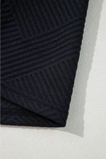 Load image into Gallery viewer, Black Solid Color Textured Long Sleeve Shift Dress - Fashion Queen - 16