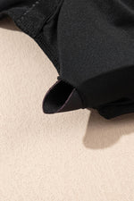 Load image into Gallery viewer, Black Solid Criss Cross Backless Square Neck One Piece Swimsuit - Fashion Queen - 18