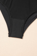 Load image into Gallery viewer, Black Solid Criss Cross Backless Square Neck One Piece Swimsuit - Fashion Queen - 19