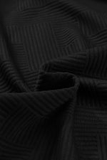 Load image into Gallery viewer, Black Solid Textured Flap Pocket Buttoned Shacket - Fashion Queen - 13